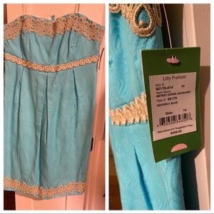 Lilly blue and gold dress